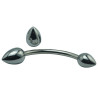 Generique Stimulateur de prostate en métal Double Head 25cm